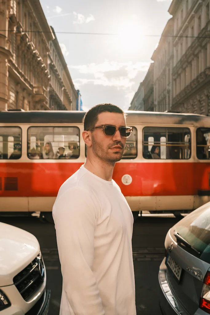 Solo travel portrait Prague