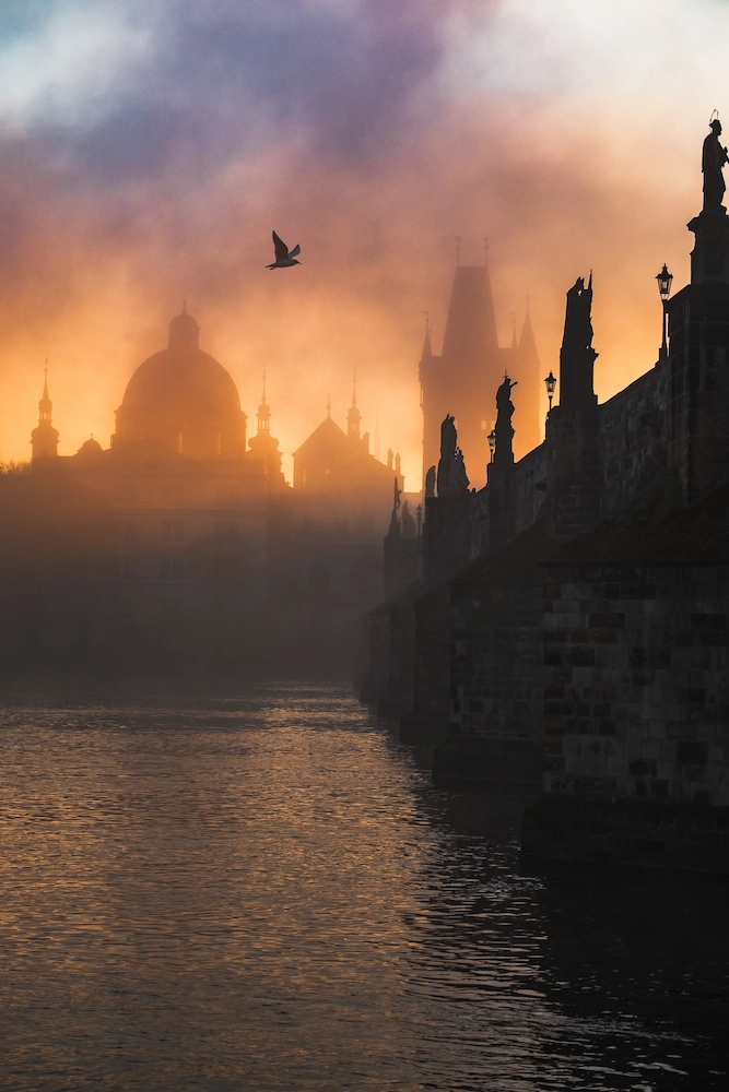 Baroque statues on Charles Bridge