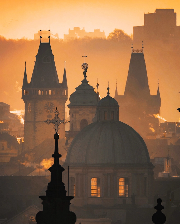 Prague towers detail
